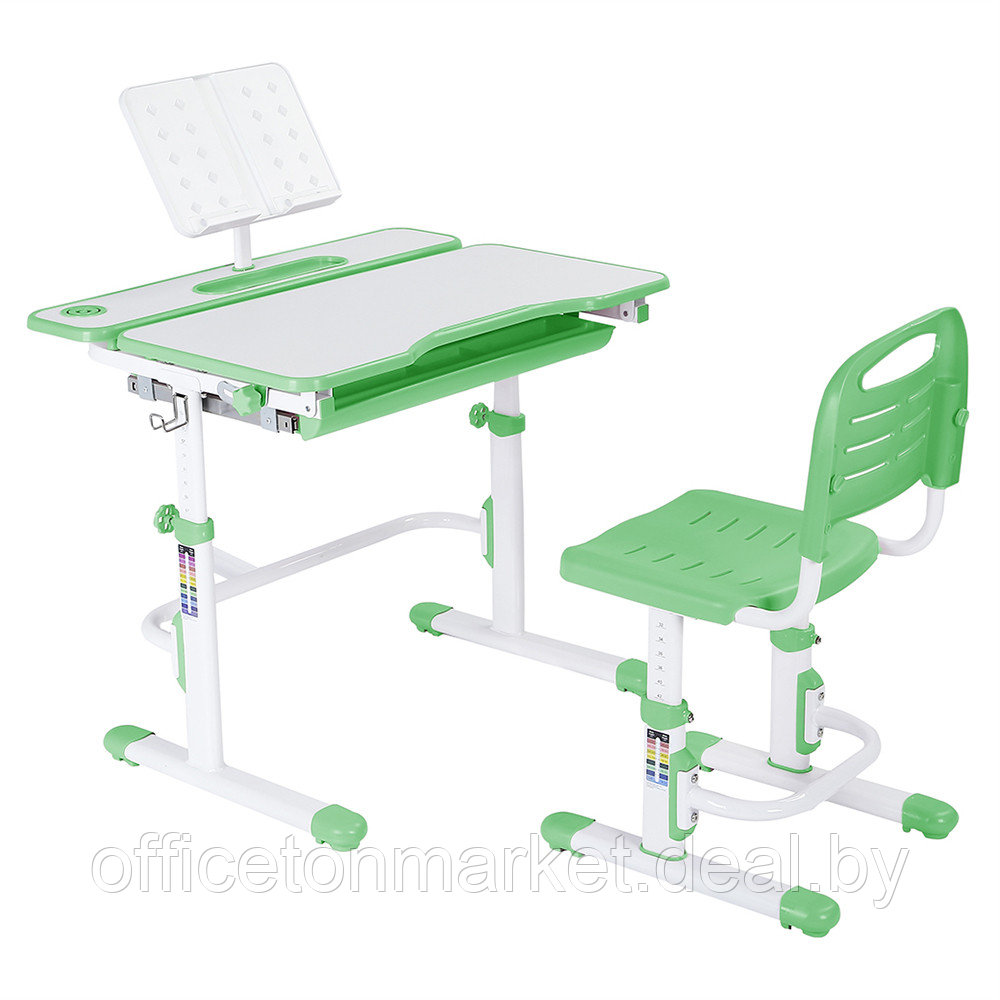 Комплект растущей мебели "CUBBY Botero Green": парта + стул, зеленый - фото 1 - id-p185463321