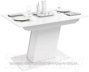 Обеденный стол Bon Mebel Bergamo-1 (белый глянец)
