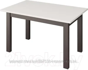 Обеденный стол Senira Кастусь 120-160x75 (белый/венге)