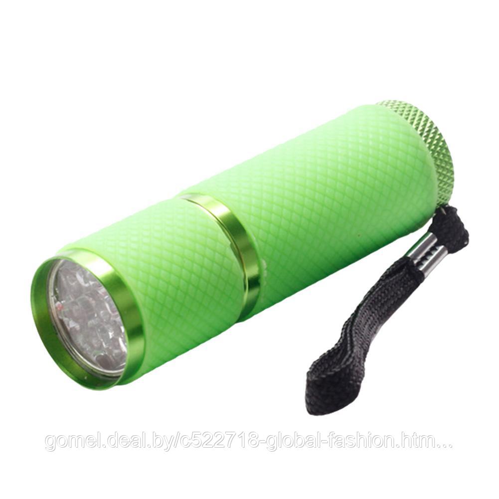 Лед лампа-фонарик для гель лака, 9 лампочек, зелёный - фото 1 - id-p185411489