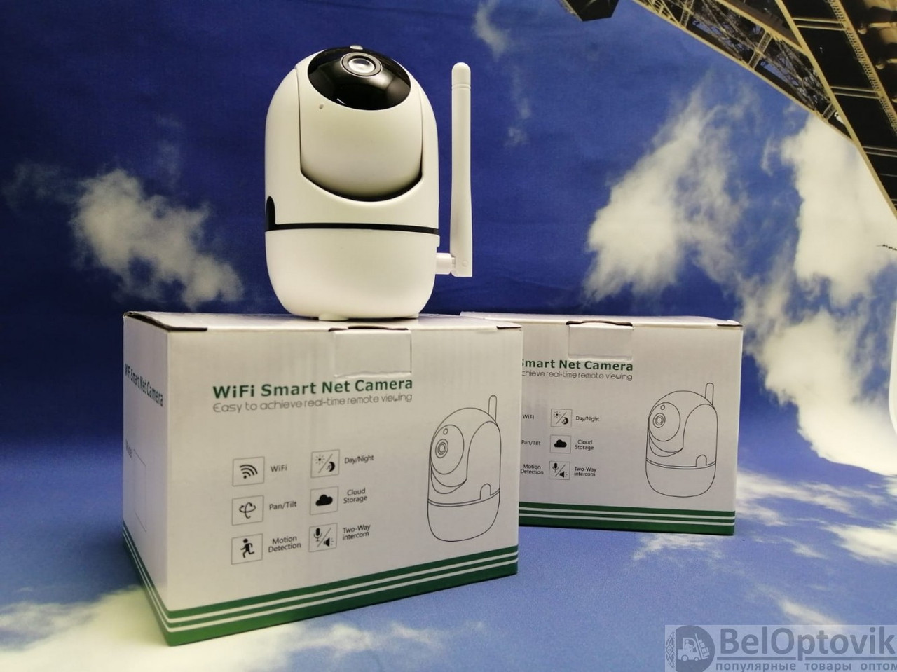 Беспроводная поворотная 360 Wi-Fi камера видеонаблюдения Cloud Camera 3D Navigation Positioning Белая - фото 7 - id-p132029967