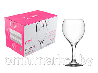 Набор бокалов для вина, 6 шт., 365 мл, серия Misket, LAV (также используется в HoReCa)