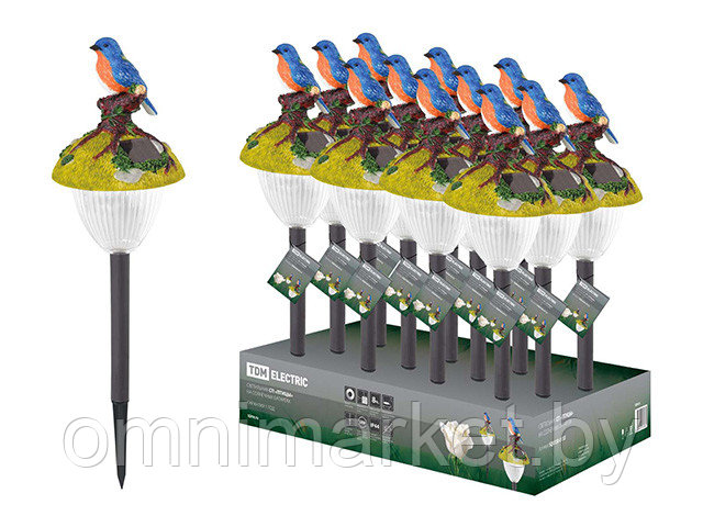 Светильник СП "Птицы" на солнечных батареях, меняют цвет, пластик, в ассортименте, ДБ, TDM - фото 1 - id-p185568968