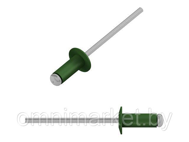 Заклепка вытяжная 4.0х10 мм алюминий/сталь, RAL 6002 (50 шт в зип-локе) STARFIX (Цвет лиственно-зеленый)