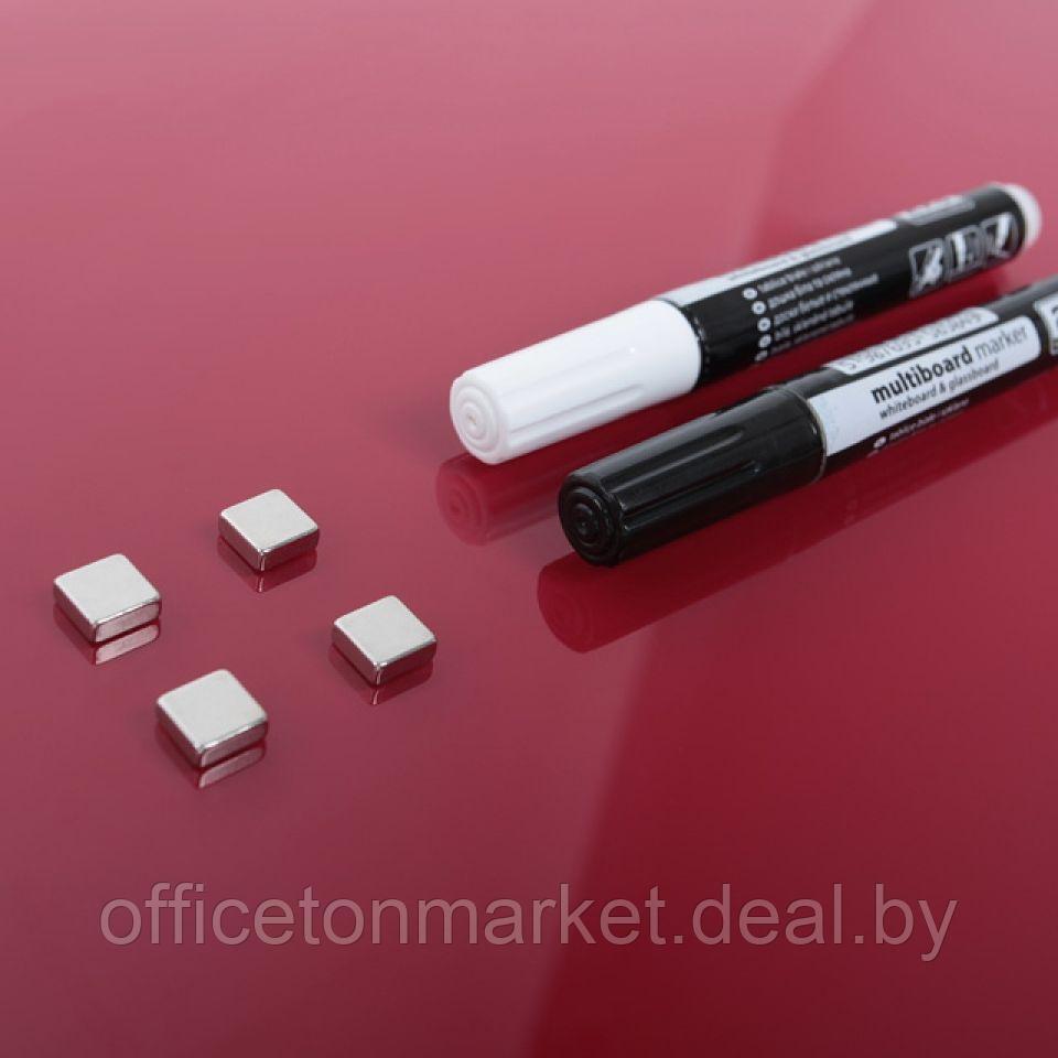 Доска стеклянная магнитно-маркерная "2×3", 45x45 см, черный - фото 7 - id-p185429161