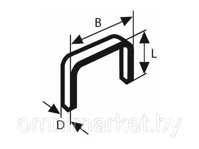 Скобы 14 мм тип 53 ( 1000 шт.) BOSCH