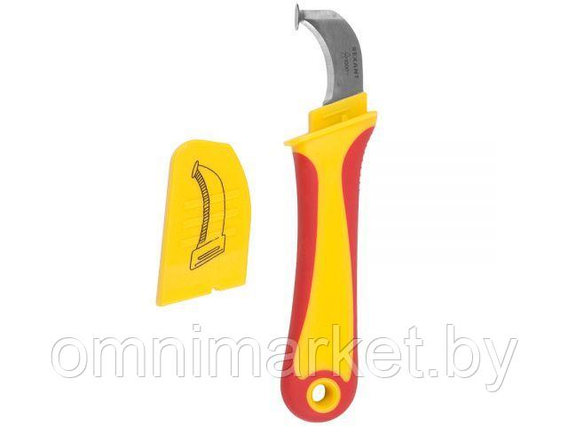Нож монтажника нержавеющая сталь с "пяткой" Rexant - фото 1 - id-p185568290