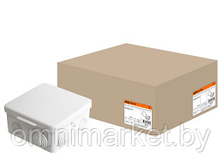 Коробка распред.с крышкой 100х100х55мм IP54, 8вх. TDM (пылебрызгозащищенная)