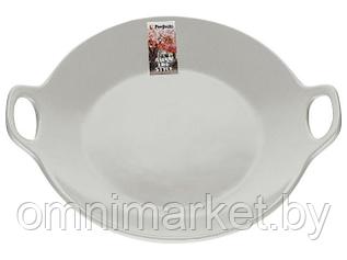 Тарелка-блюдо керамическая, 24х20.3х4.5 см, серия ASIAN, серая, PERFECTO LINEA