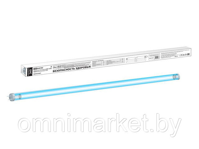 Лампа бактерицидная UVC 15 Вт, Т8/G13, безозоновая TDM