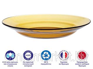Тарелка глубокая суповая стеклянная, 230 мм, серия Lys Amber, DURALEX (Франция)