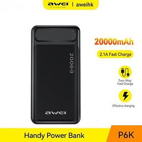 Внешний аккумулятор AWEI P6K 20000 Mah