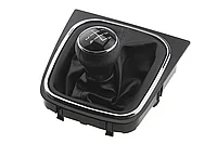Ручка КПП Volkswagen Golf, Golf Plus, Jetta (5 МКПП) с чехлом и рамкой GZB-VW-010