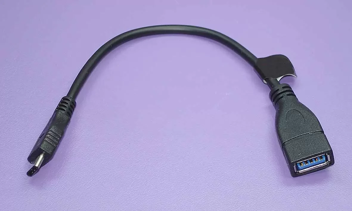 Кабель AI-TCOTG для зарядки и синхронизации Type C на USB 3.0 AF (OTG), черный