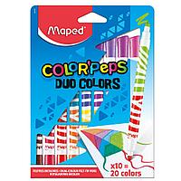 Фломастеры двухсторонние Maped "Duo Color Peps", 10 шт