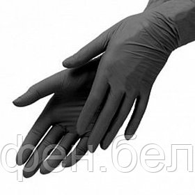 Перчатки одноразовые черные M NITRILE Perchachi, 100 шт