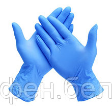 Перчатки голубые размер M NITRILE Perchachi 100 шт
