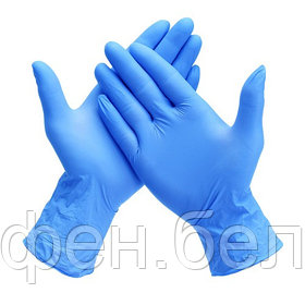 Перчатки голубые размер L NITRILE Perchachi 100 шт