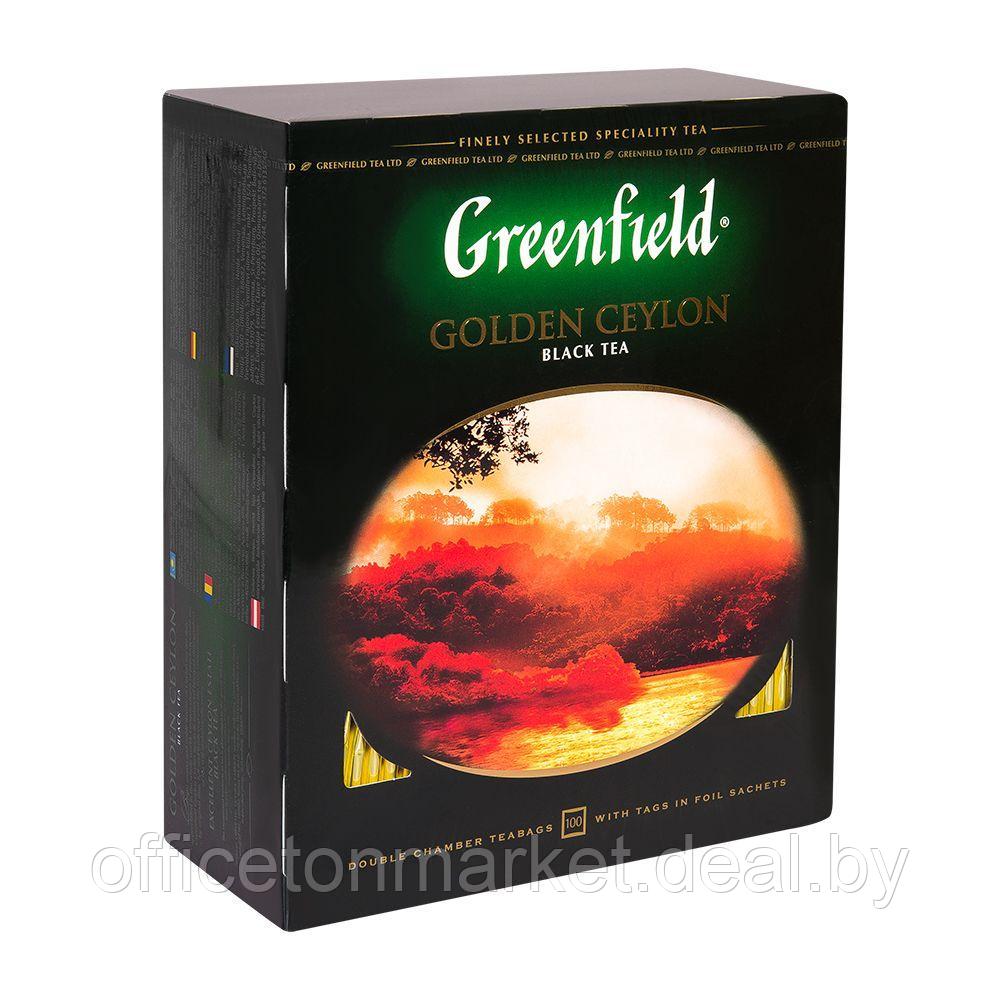 Чай "Greenfield" Golden Ceylon, 100 пакетиков x2 г, черный - фото 1 - id-p141655547