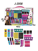 Набор детской косметики (мелки, резинки для волос, лаки для ногтей, блески для губ) J-2008