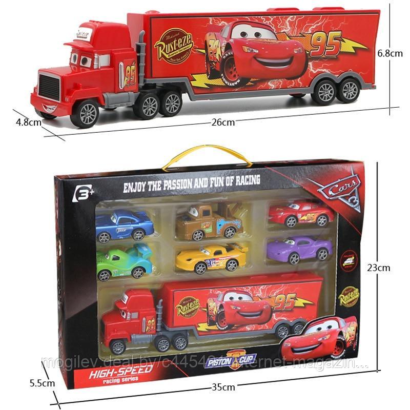 Игровой набор "Тачки Маквин", 7 машинок + трейлер Мак SS30236/688-K2