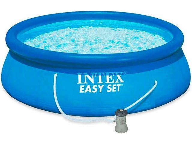 Надувной бассейн Easy Set, 396х84 см + фильтр-насос 220 В, INTEX (от 6 лет) - фото 1 - id-p185680637
