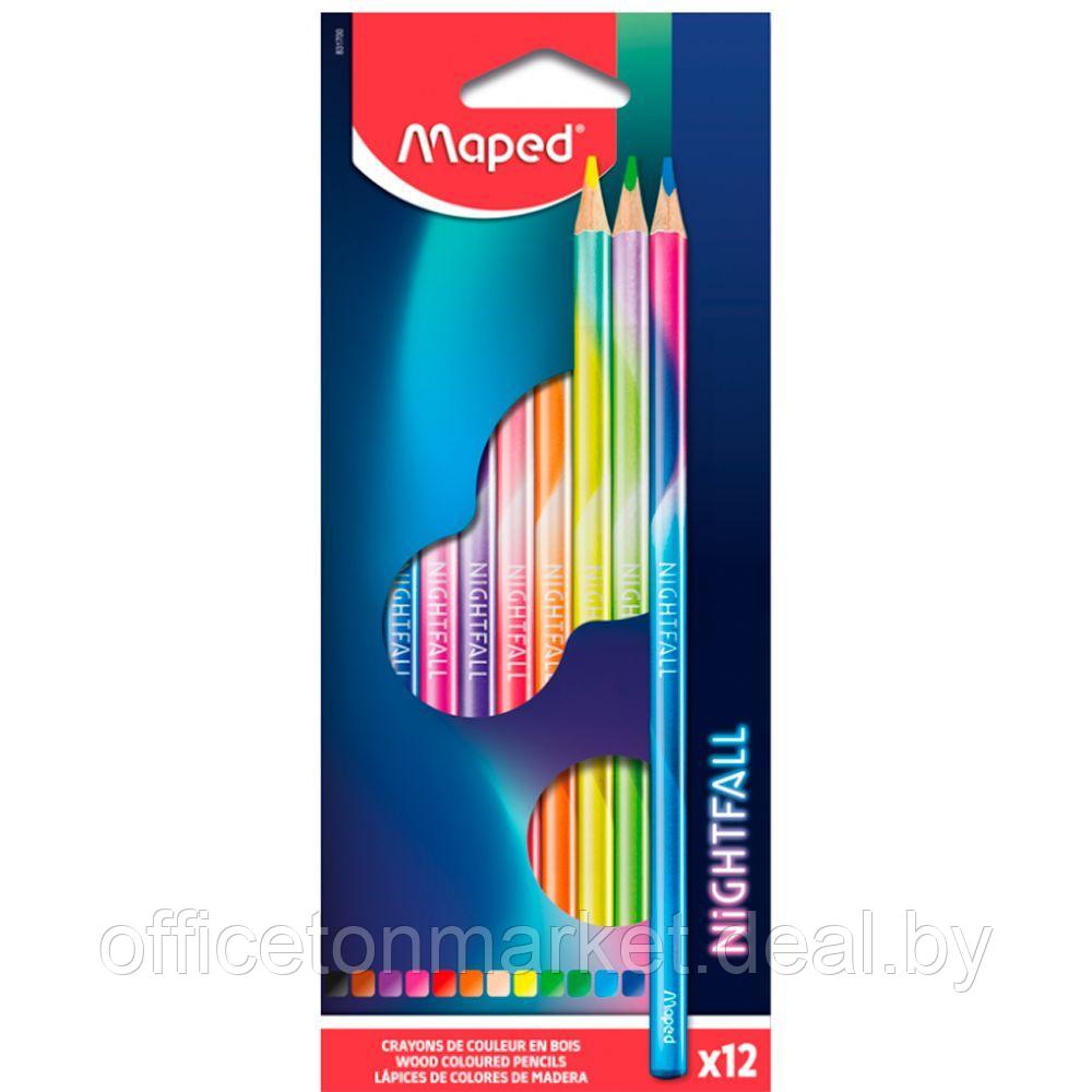 Цветные карандаши Maped "Nightfall", 12 цветов - фото 1 - id-p178283517