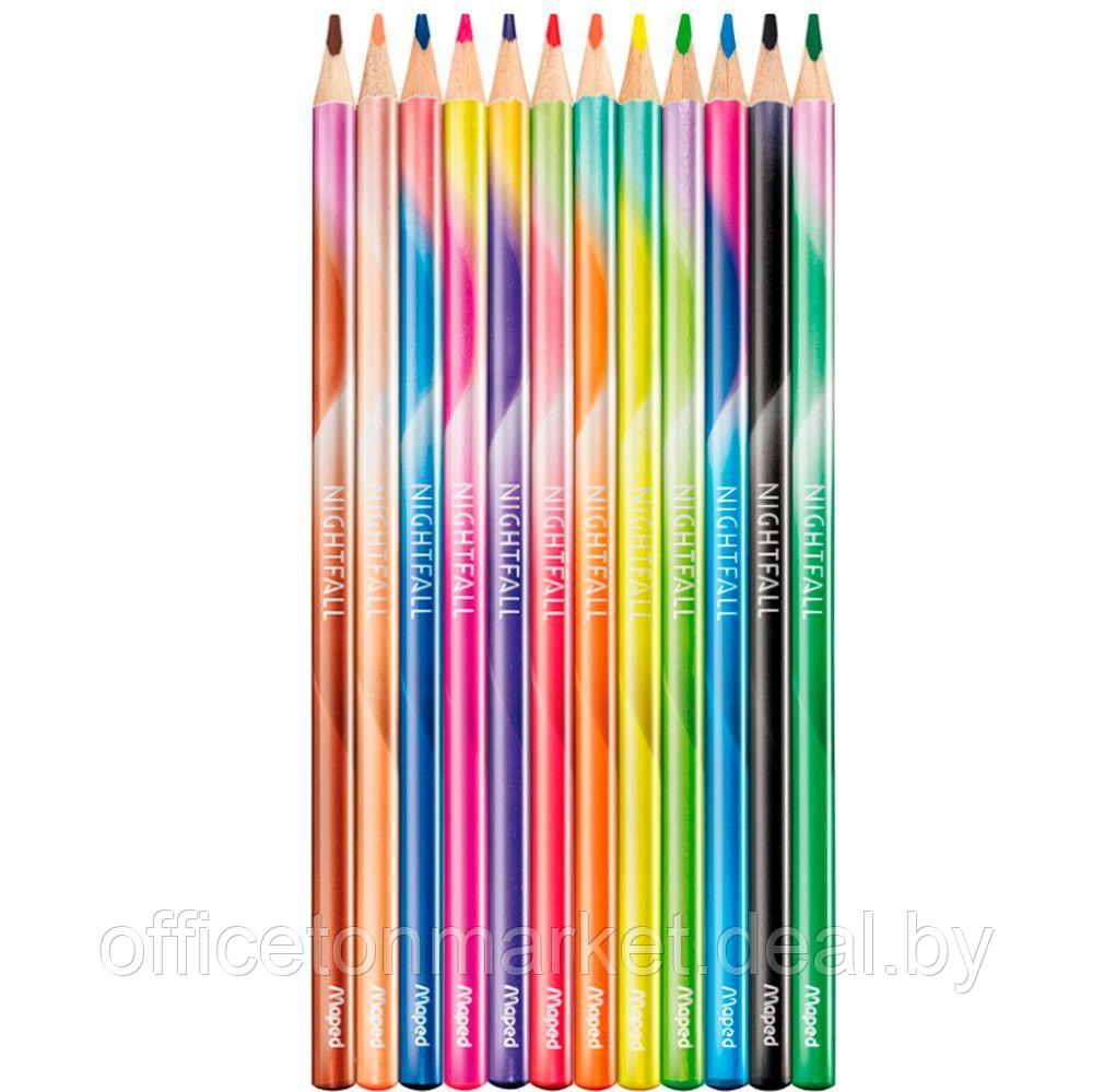 Цветные карандаши Maped "Nightfall", 12 цветов - фото 3 - id-p178283517