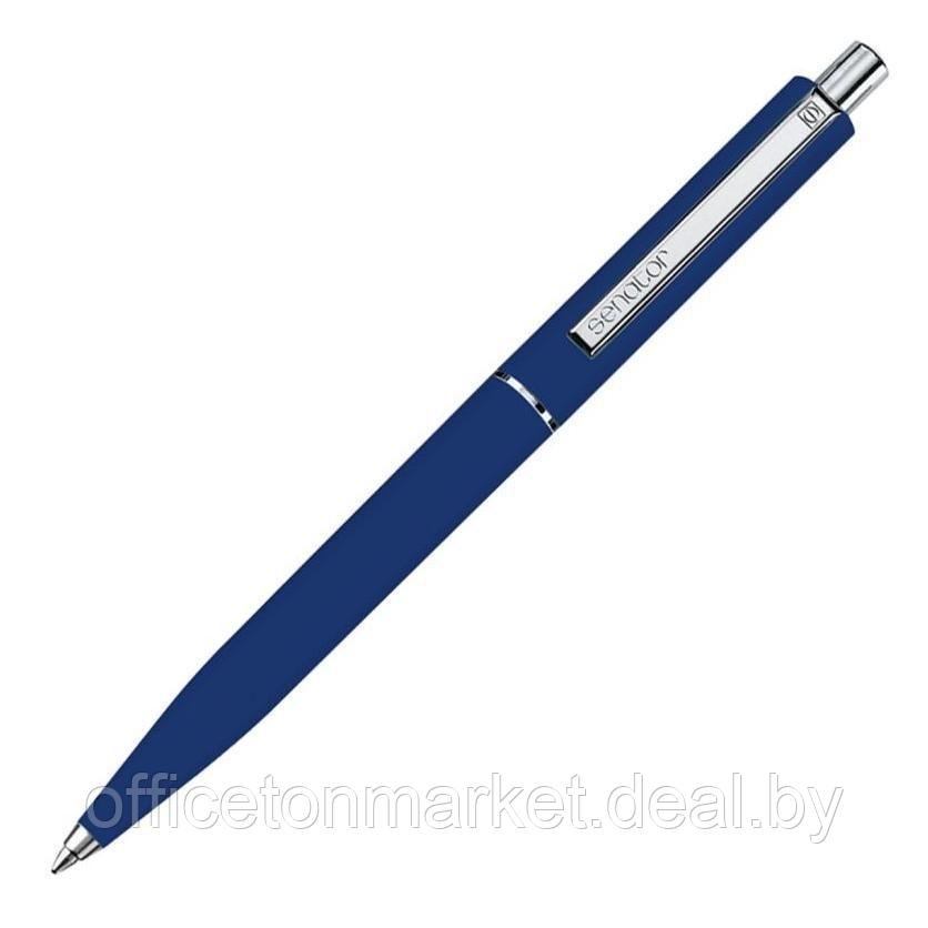 Ручка шариковая автоматическая "Senator Point Polished", 1.0 мм, темно-синий, стерж. синий - фото 1 - id-p173475879