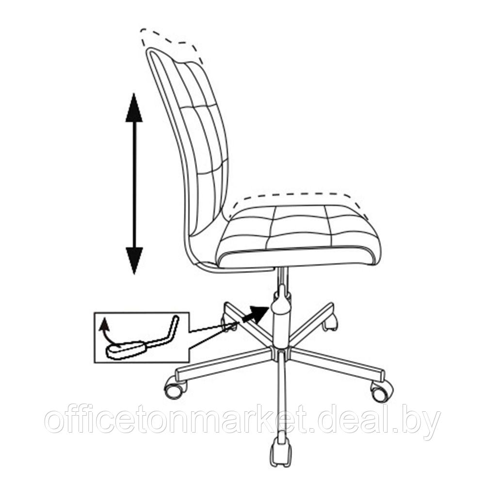 Кресло для персонала "Бюрократ СH-330M/LT", ткань, металл, темно-коричневый - фото 6 - id-p164929595