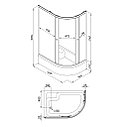 Душевое ограждение Риф В 120*80 левая Шиншила, фото 4