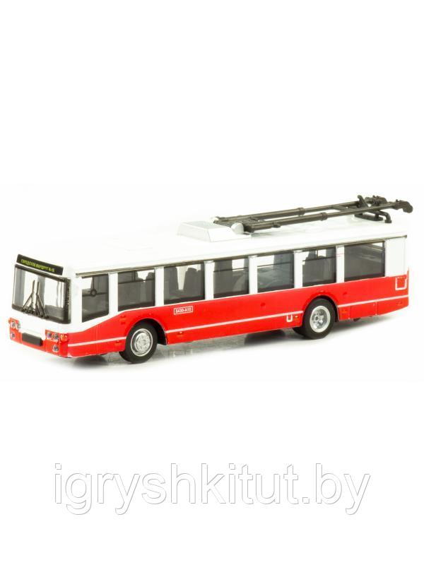 Металлический троллейбус, 16 см, русская озвучка, свет, открываются двери, инерционный - фото 8 - id-p107032773