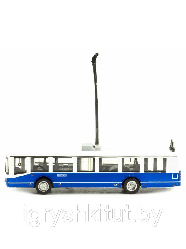 Металлический троллейбус, 16 см, русская озвучка, свет, открываются двери, инерционный - фото 5 - id-p107032773
