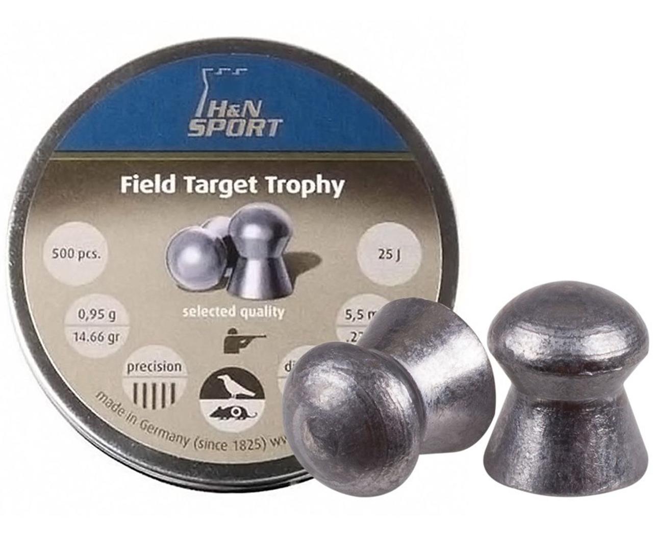 Пули пневматические H&N Field Target Trophy 5.5 мм 0,95 грамма (500 шт).