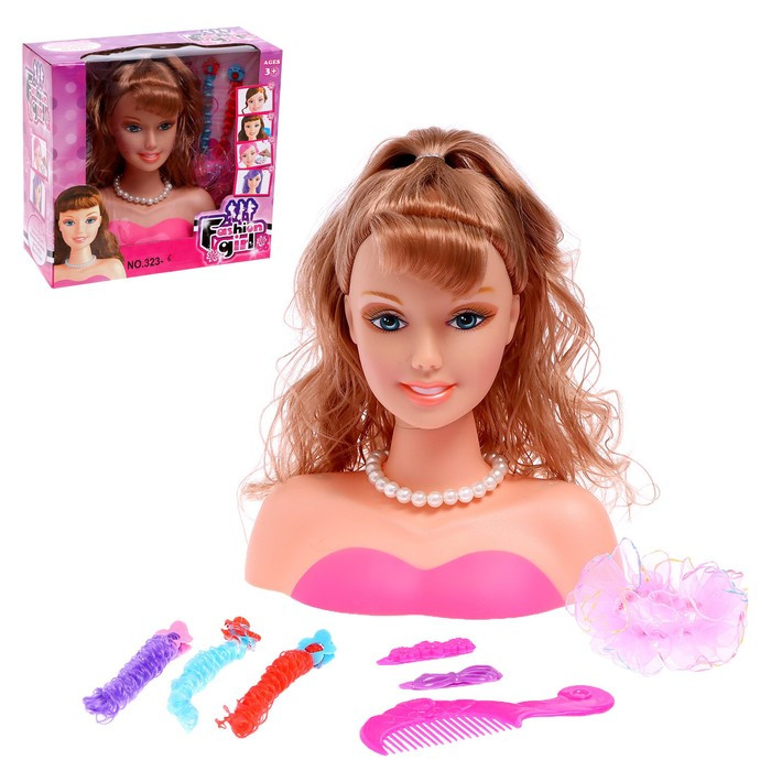 Кукла-манекен для создания причёсок «Модница» с аксессуарами - фото 1 - id-p181225639