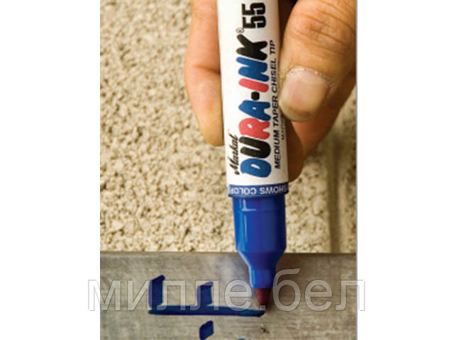 Маркер промышл. перманентный фетровый MARKAL DURA-INK 55 СИНИЙ (Толщина линии 1,5/4,5 мм. Цвет синий)