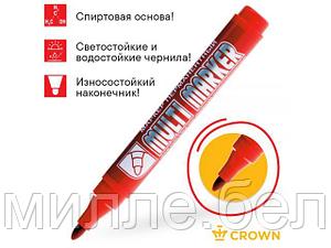 Маркер промышл. перманентный фетровый красный CROWN MULTI MARKER (толщ. линии 3.0 мм. Цвет красный) (CROWN