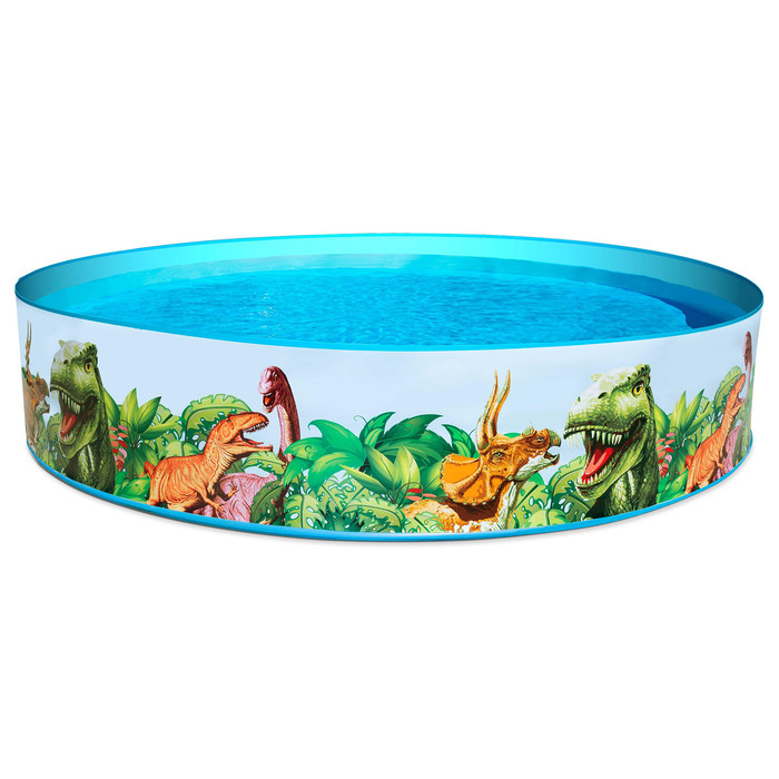 Бассейн Dinosaur Fill'N Fun, жёсткий борт, 244 х 46 см, 55001 Bestway - фото 1 - id-p185756060