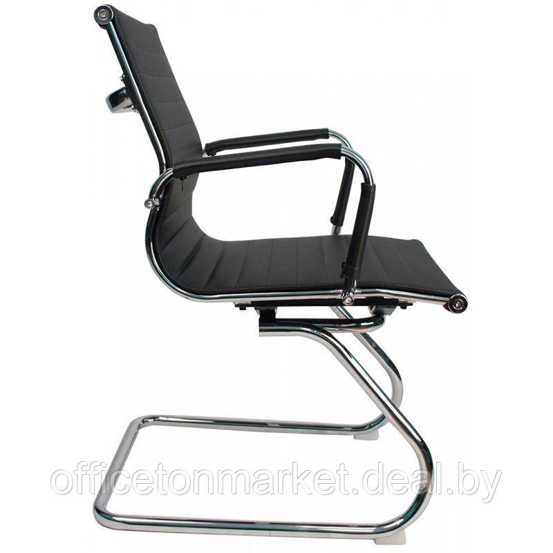 Кресло для посетителей EVERPROF "Leo CF", экокожа, металл, черный - фото 2 - id-p185428849