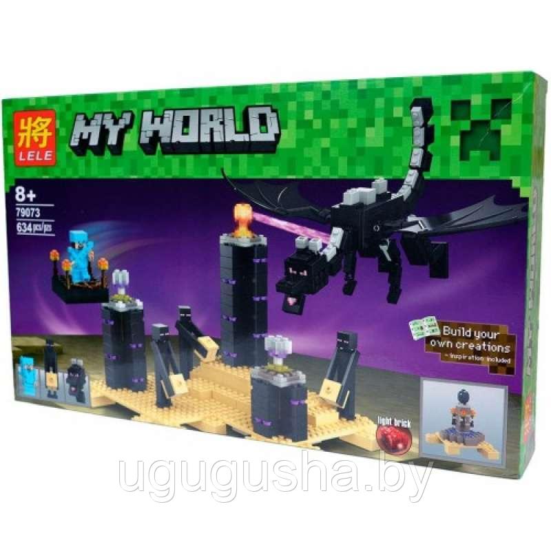 Конструктор Bela My World  "Дракон Эндера/Края" Minecraft,632 (аналог Lego Майнкрафт)