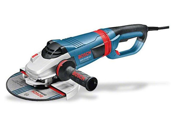 Двуручная углошлифмашина BOSCH GWS 24-230 LVI в кор. (2400 Вт, диск 230х22 мм, вибро, плавный пуск, без регул., фото 2