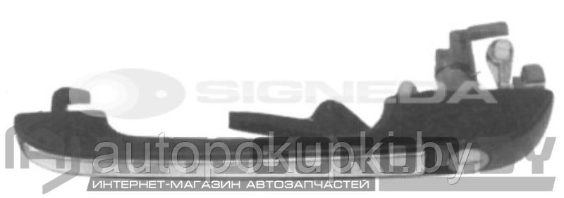 Ручка передней правой двери Фольсваген Пассат В3 1988-1993, (с замком и ключом), R357837206BR - фото 2 - id-p18573649