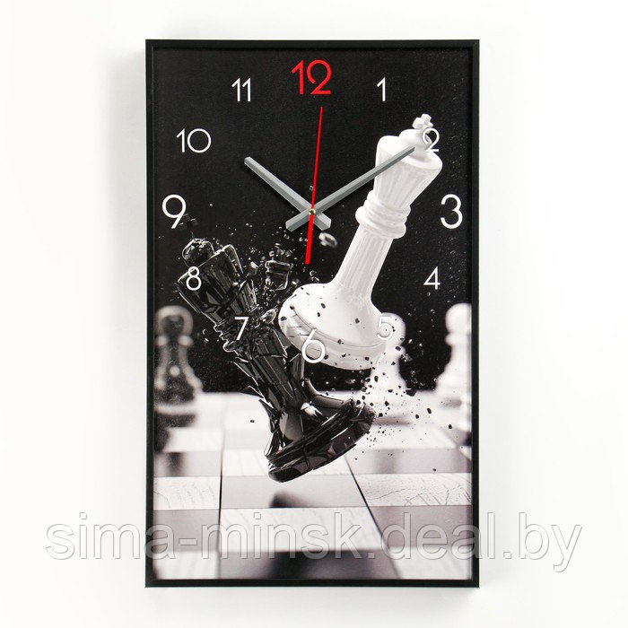 Часы-картина настенные, серия: Интерьер, "Шахматы", плавный ход, 57 х 35 х 4 см - фото 1 - id-p185830554