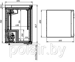 Холодильный шкаф DM102-Bravo черный POLAIR (ПОЛАИР) 150 литров t +1 +10, фото 3