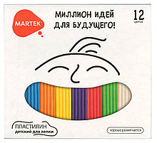 Пластилин, 12 цв., 240г, со стеком картонная коробка