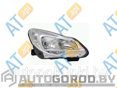 ПЕРЕДНЯЯ ФАРА (ПРАВАЯ) для Opel Corsa D, 02.2011>, H1/Н7, эл.корректор (в комп.), хром, ZOP1169R