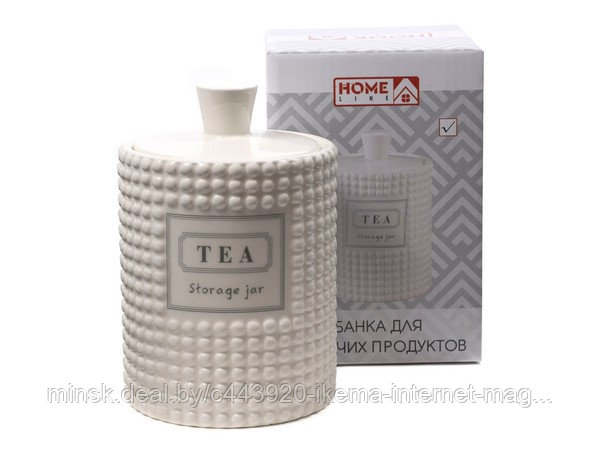 БАНКА ДЛЯ СЫПУЧИХ ПРОДУКТОВ керамическая “Tea” 650 мл/10,8*10,8*15 см (арт. HC1910060-6.25T, код 221158)