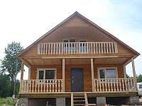 Загородные деревянные дома из бруса, купить каркасно-щитовой дом, деревянные дома под ключ 14