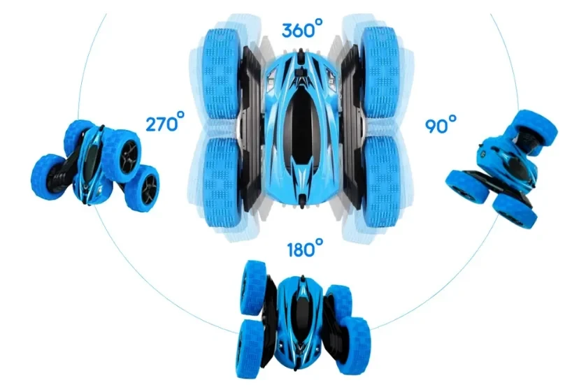 Трюковая - скоростная машинка Stunt Car 360, на пульте управления - фото 6 - id-p185847185