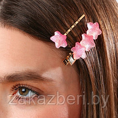Заколки для волос "Princess", ярко-розовые звезды, 2 шт.